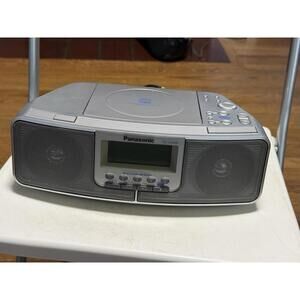PANASONIC RC-CD500 CD AM FM Aux Dual Alarm Clock Radio - Works Great